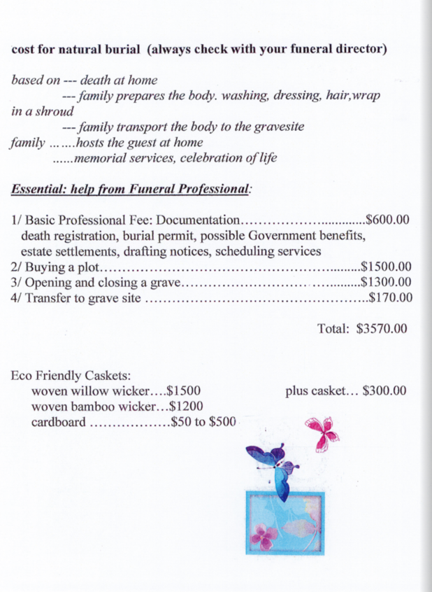 Estimated Natural Burial Costs The Sisters of St. Joseph of Sault Ste